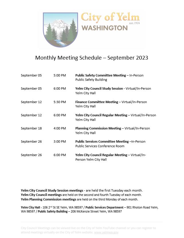 September Meetings